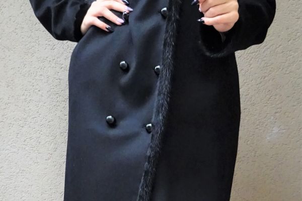 BLUMARINE coat with a mink. WOOL + CASHMEREsize 42 (48IT) ORIGINAL AND NEW! blumarinecoatwithaminkwoolcash-66c4c6b835658.jpg