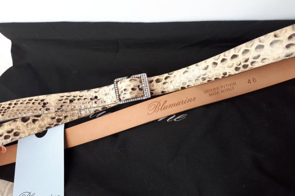 BLUMARINE python leather belt size 40 (46 IT) ORIGINAL AND NEW! blumarinepythonleatherbeltsize-66fe8964cda05.jpg